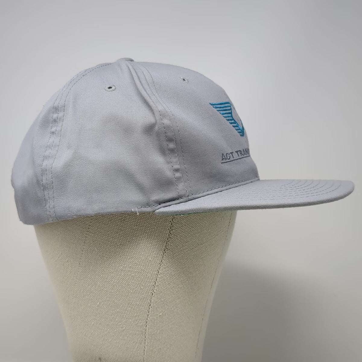 Headmaster Snapback Gray One Size Hat ACT Transportation Flat Brim Green Under