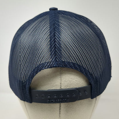 Richardson Trucker Hat Blue One Size Crawford Door Sales Mesh Back Snapback