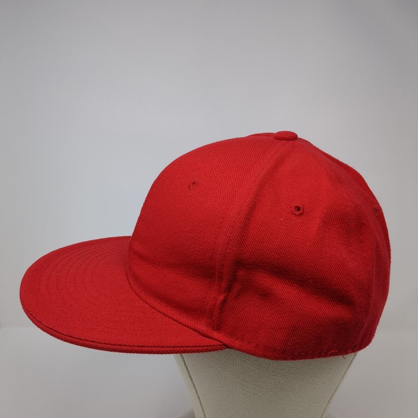 Hatco Premium Original Flat Fitted Baseball Cap Red 7 3/8 Lightweight Blank