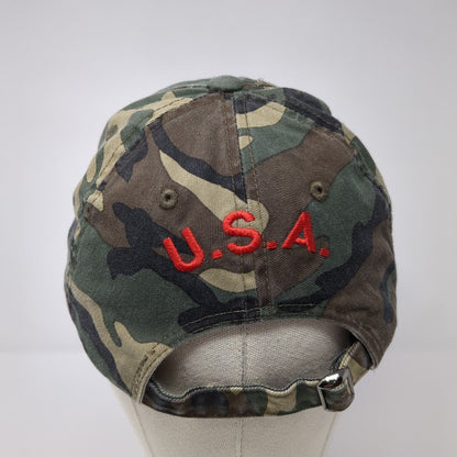 Redpath USA Slideback Hat Camouflage One Size Adjustable Distressed District