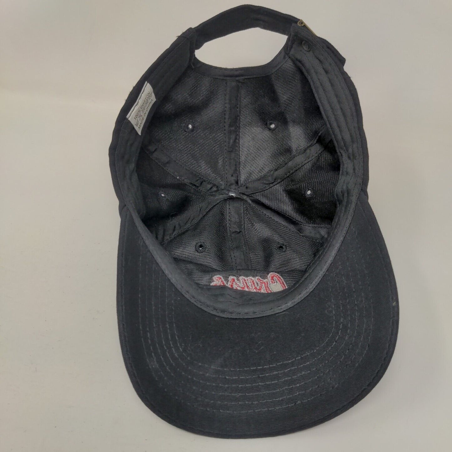 Crush Slideback Hat Black One Size Embroidered Solid Adjustable