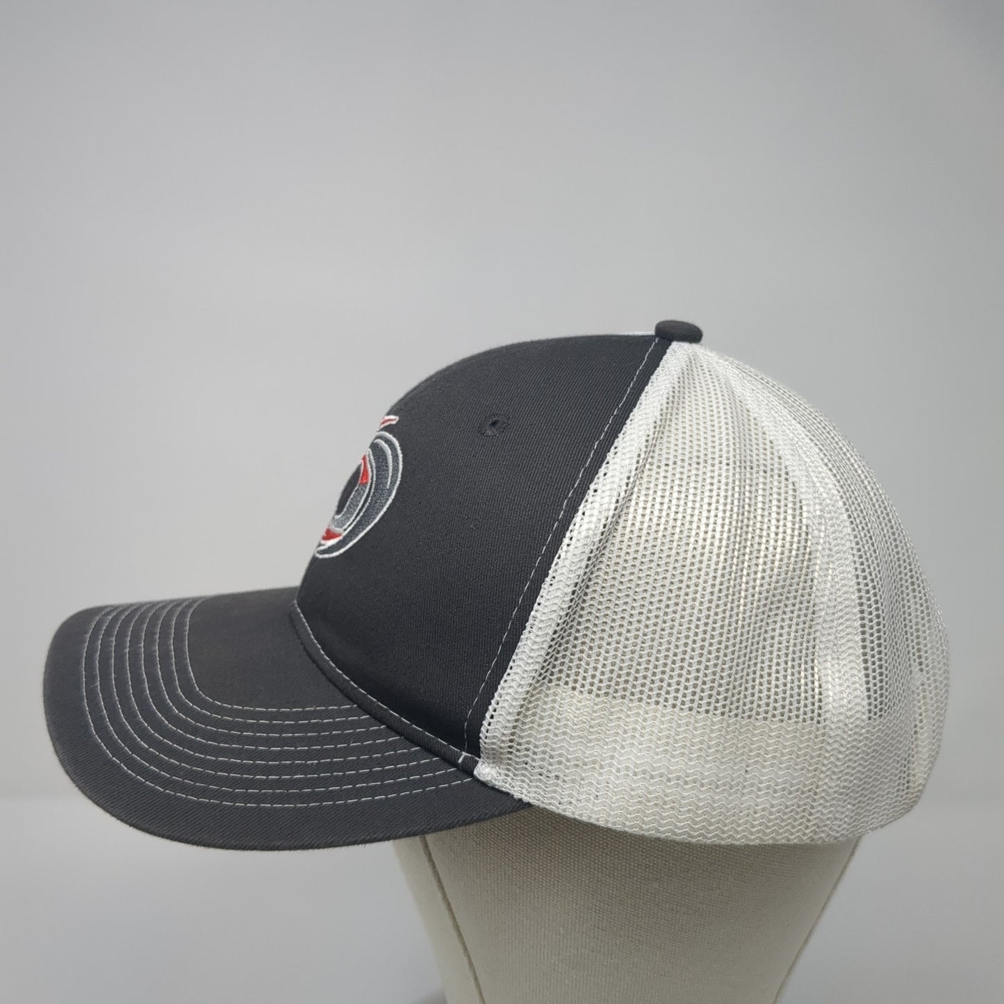 Port Authority Trucker Hat Gray One Size Adjustable Mesh Back Embroidered