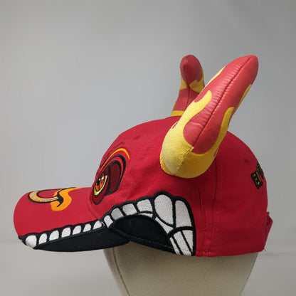 Monster Jam Boys Kids El Toro Loco Baseball Cap Red 3D Horns Flames Graphic Hat