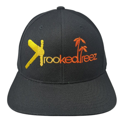 Krooked Reez Snapback Hat Black One Size Adjustable Embroidered Classics Yupoong