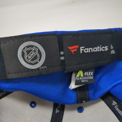 St. Louis Blues NHL Fanatics Cap Blue Yellow L Stretch Fit Flex Curved Brim Hat