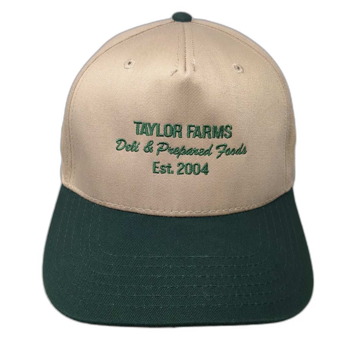 Otto 5 Panel Beige Green One Size Taylor Farms Deli Prepared Foods Snapback Hat