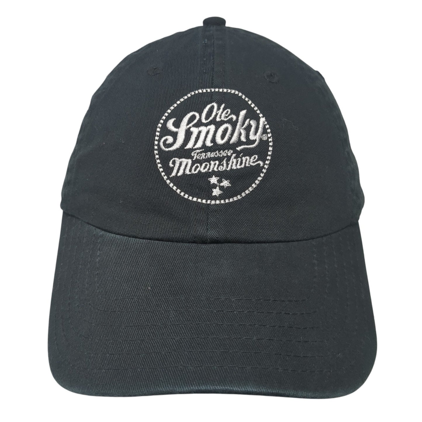 Ole Smoky Moonshine Slideback Hat Black One Size Adjustable Solid Otto