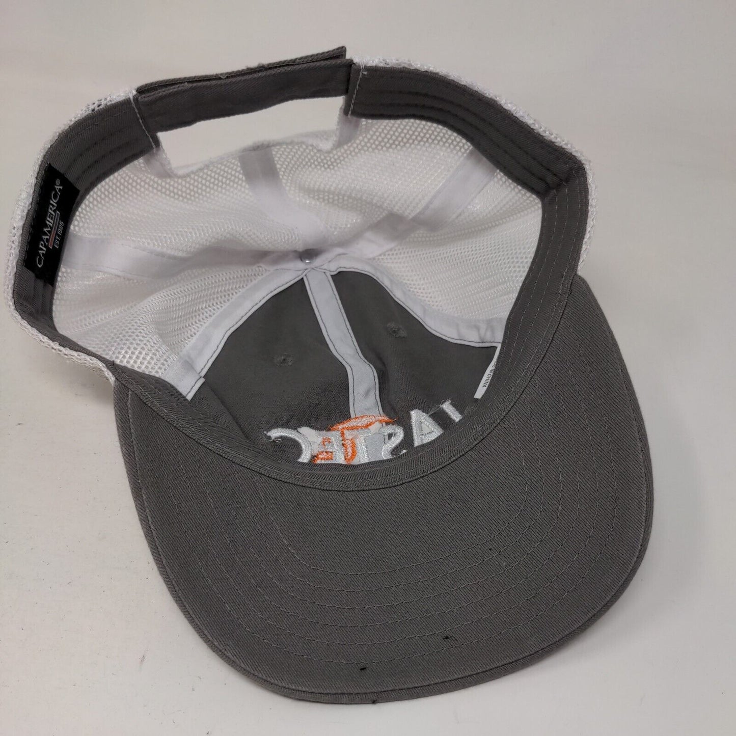 Lastec Strapback Trucker Hat Gray One Size Adjustable Mesh Back Cap America
