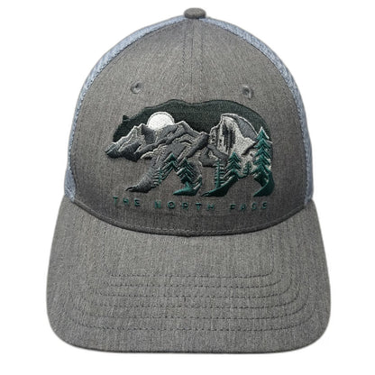The North Face Trucker Hat Gray One Size Bear Mountain Mesh Snapback Outdoors