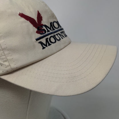 Smoky Mountains Strapback Hat Tan One Size Embroidered Laser Cut Jhats
