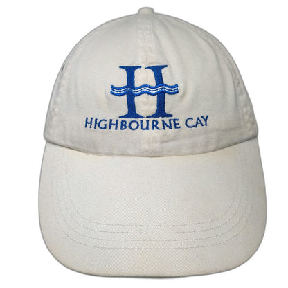 Anvil Baseball Cap White One Size Highbourne Cay Exuma Bahamas Strapback Hat