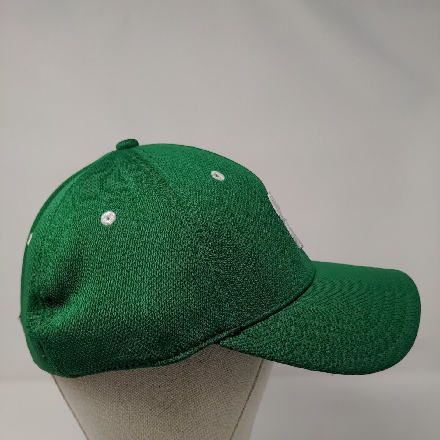 Live Lucky Fitted Hat Green OSFA Embroidered Vented Holes 6 Panel Black Clover