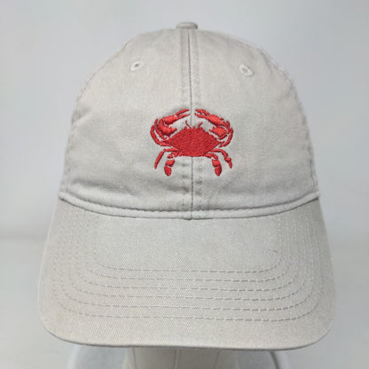 Crab Slideback Hat Gray One Size Embroidered Belted Cow Company 6 Panel