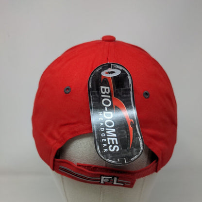 Naples Florida Strapback Hat Red OSFA Adjustable Embroidered Bio-Domes Headgear