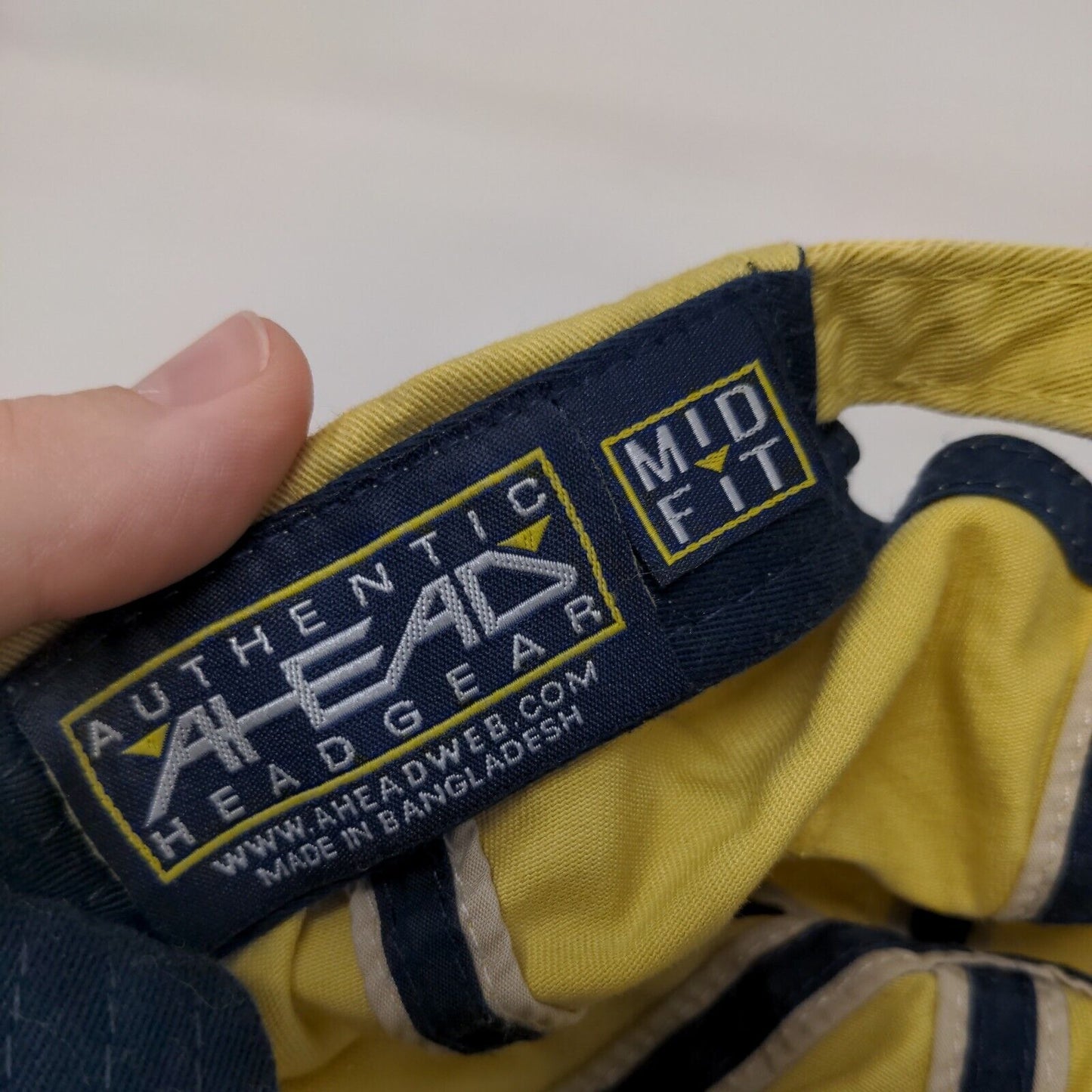 Wild Wing Slideback Hat Yellow One Size Mid Fit Adjustable Embroidered Ahead