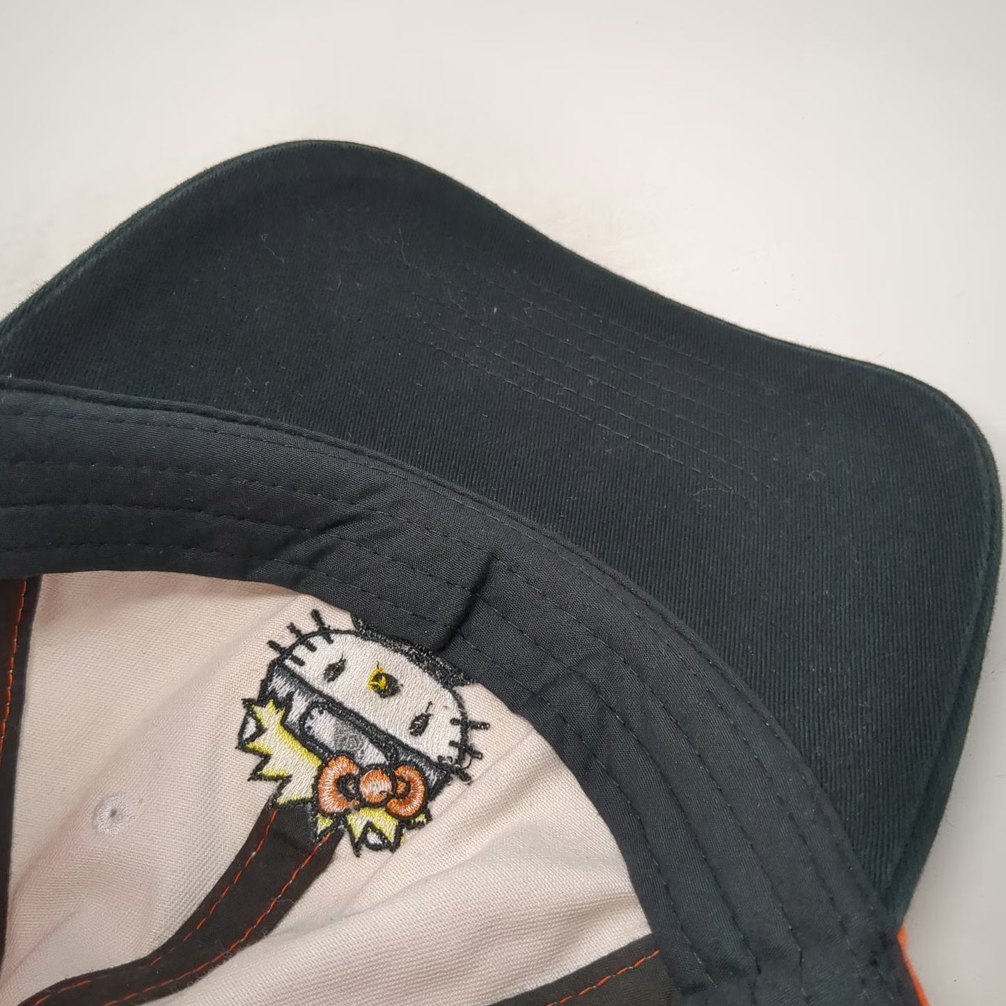 Naruto Shippuden Hello Kitty Baseball Cap Orange White Black One Size Sanrio Hat