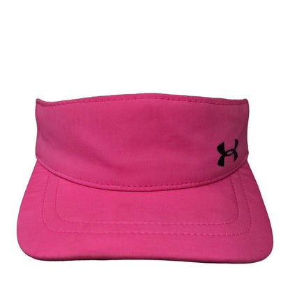 Under Armour Girl's Stretchy Sun Visor Hat Cap Pink Black Size OSFA