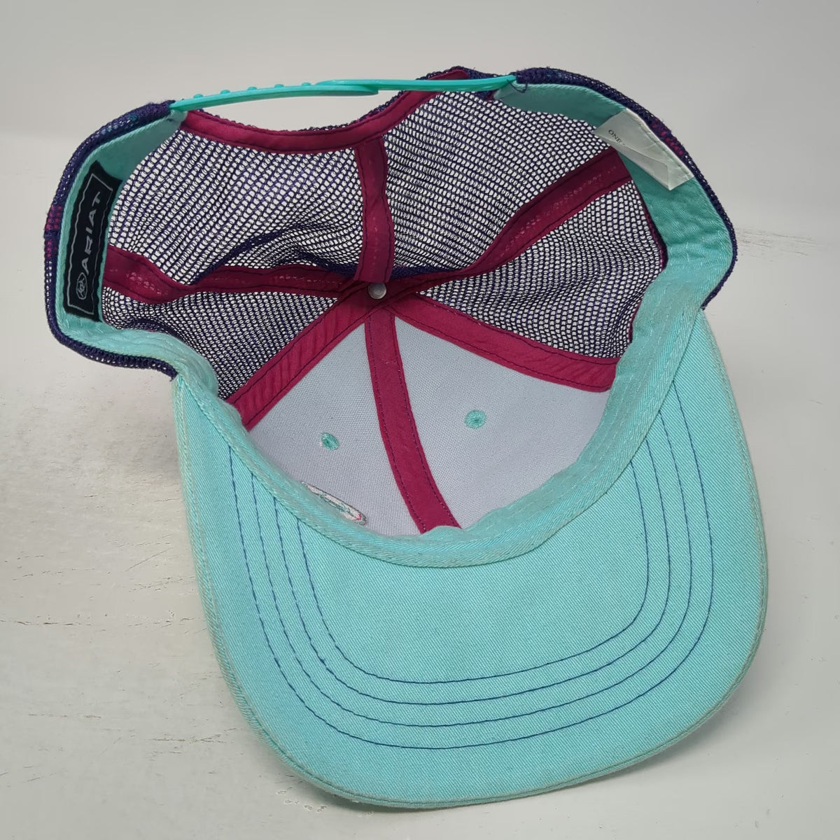Ariat Trucker Hat Blue One Size Mesh Snapback Equestrian Western Pink Purple