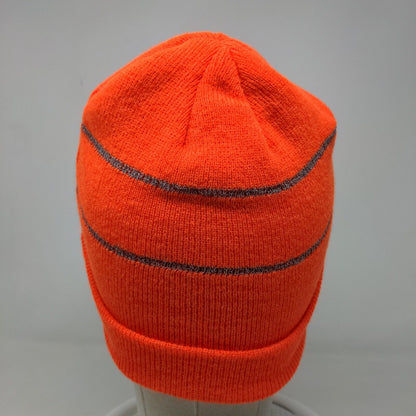 Obermeyer Agri Group Men's Knit Beanie Hat Cap Orange Embroidered Logo Acrylic