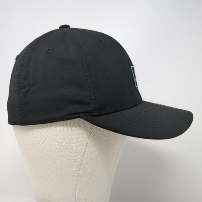 RVCA Baseball Cap Black One Size Logo Patch Flexfit Fitted Stretch Fit Hat