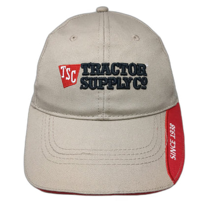 Tractor Supply Co Beige Baseball Cap One Size Since 1938 Strapback Hat Logo