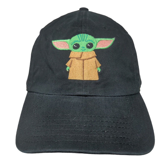 Baby Yoda Slideback Hat Black OSFM Black OS Adjustable Embroidered Star Wars