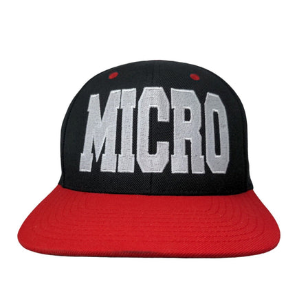 Sport-Tek Men's Snapback Hat Black OSFA Embroidered Micro Big Logo Acrylic Blend