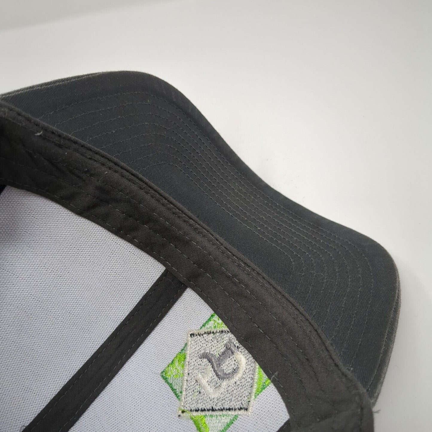 Bellaterra Snapback Mesh Back Trucker Hat Gray One Size Embroidered Logo