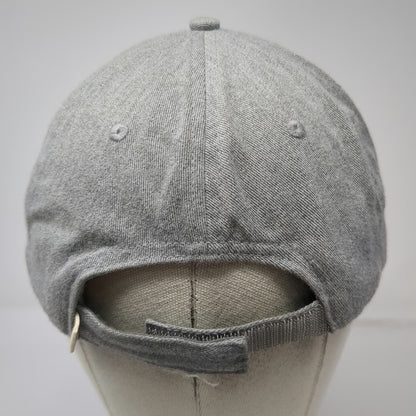 Roxy 5 Panel Gray One Size Hat Leather Logo Patch Heathered Strapback Surf Wear