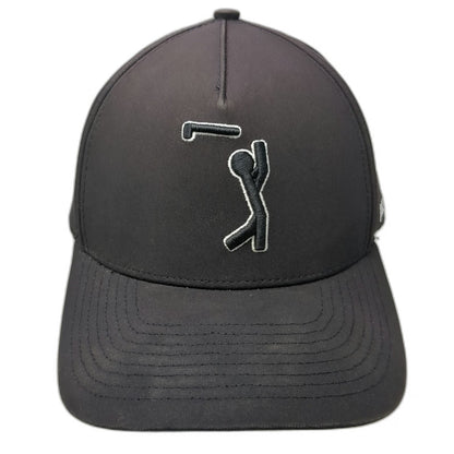 Bogey Bros Trucker Hat Black One Size Performance Laser Cut Golf Snapback Cap