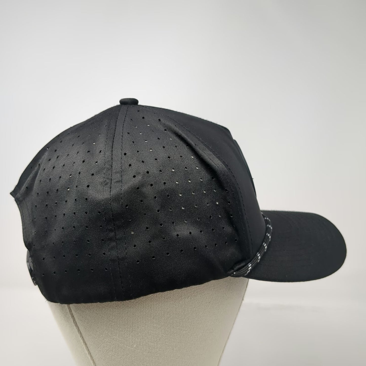 Back Nine Bullies Trucker Hat Black One Size Snapback Rope Laser Cut Golf