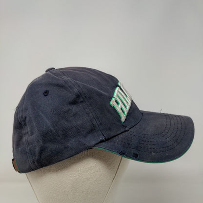Hilfiger Slideback Hat Blue OSFA Embroidered Adjustable Leather Strap