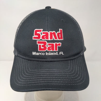 Sand Bar Marco Island FL Snapback Trucker Hat Black OS Adjustable Port Authority