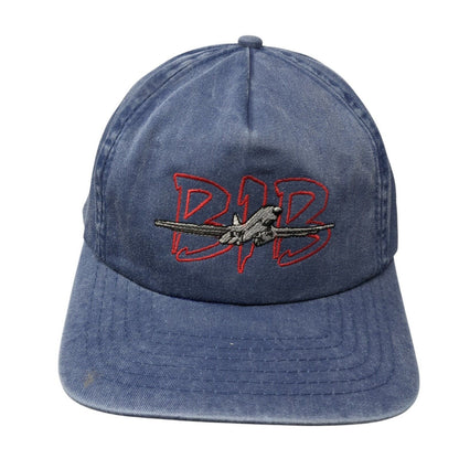 B1B Lancer Baseball Cap Blue One Size Adjustable Embroidered Denim 6 Panel