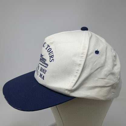 YoungAn Trucker Hat White Blue One Size Capt Mac Tours Quincy MA Marina Bay