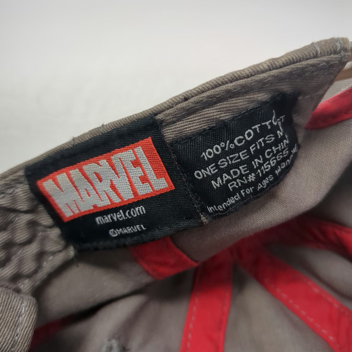 Marvel Snapback Gray Red Blue White One Size Captain America Shield Cotton Hat