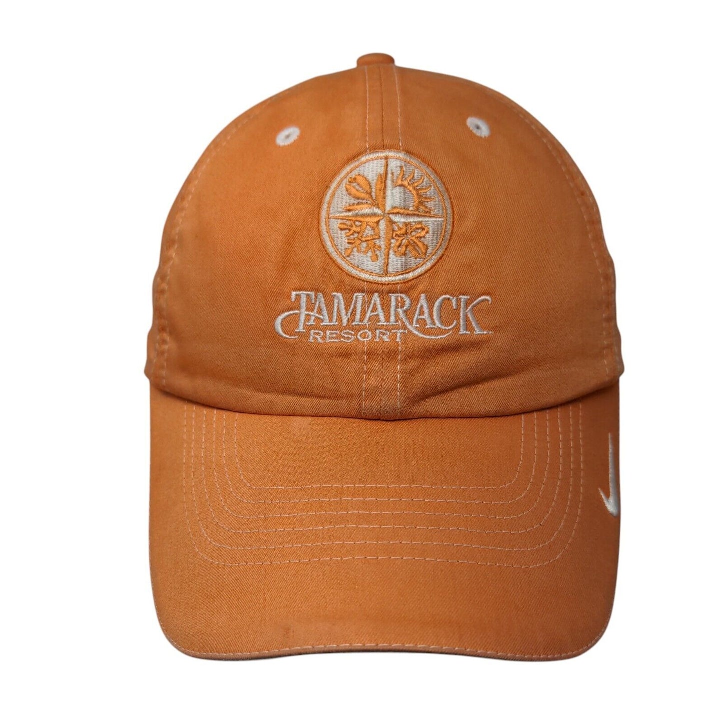 Tamarack Resort Strapback Hat Orange OSFA Embroidered Nike Golf