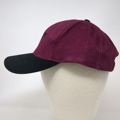 Cyrk Snapback Red Black One Size Hat Caterpillar Logo Embroidered Cotton
