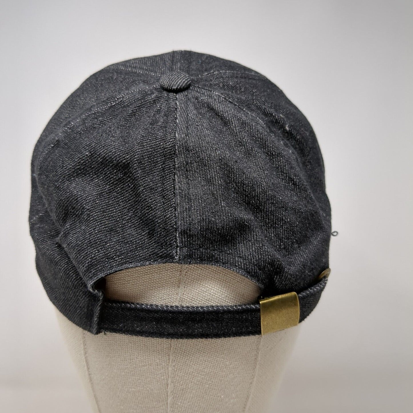 Unbranded Slideback Hat Black OSFA Adjustable Distressed 6 Panel Blank Cotton