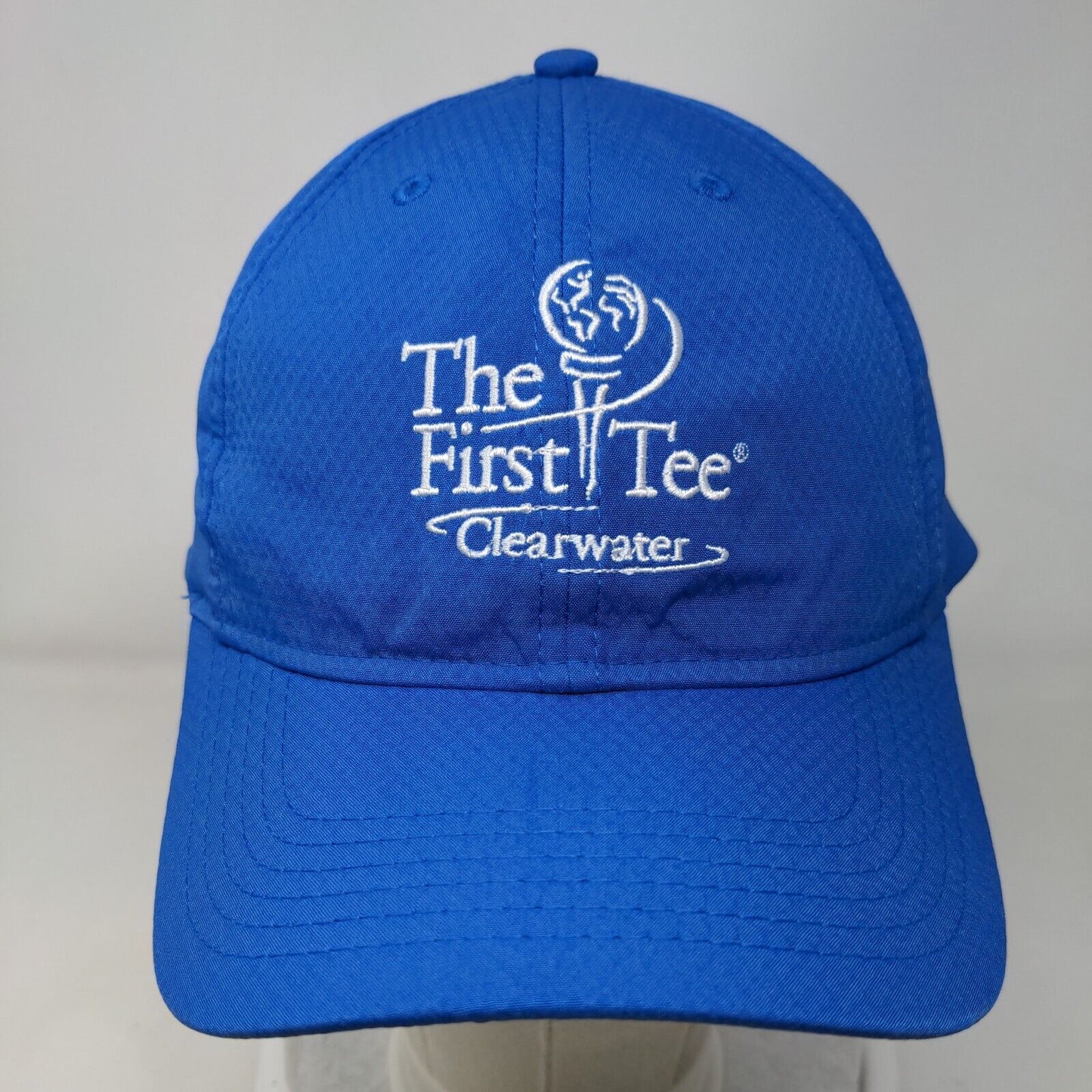 The First Tee Clearwater Slideback Hat Blue One Size Embroidered 6 Panel