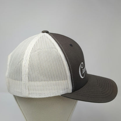 Yupoong Trucker Hat Gray White One Size Crown Royal Embroidered Mesh Snapback