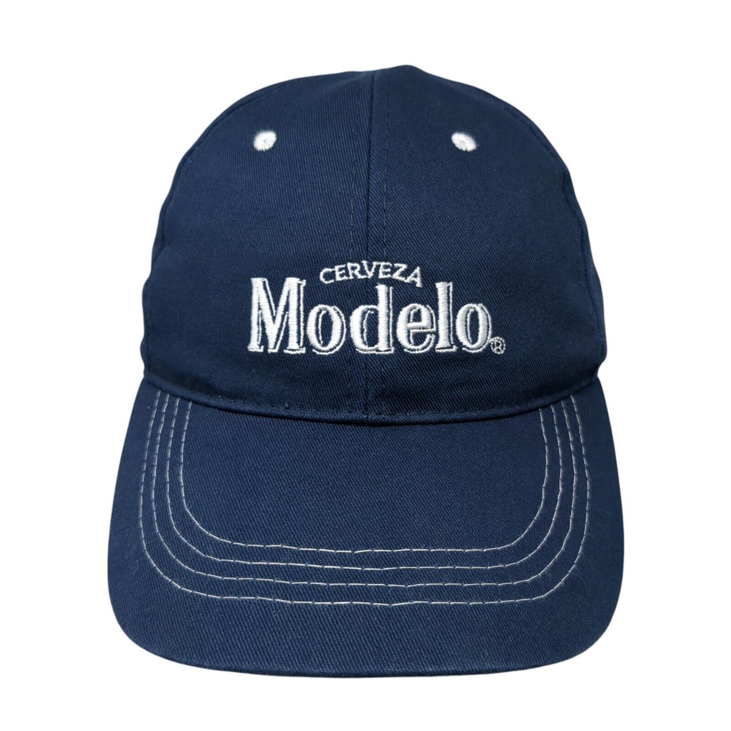Cerveza Modelo Strapback Hat Blue One Size Adjustable Embroidered