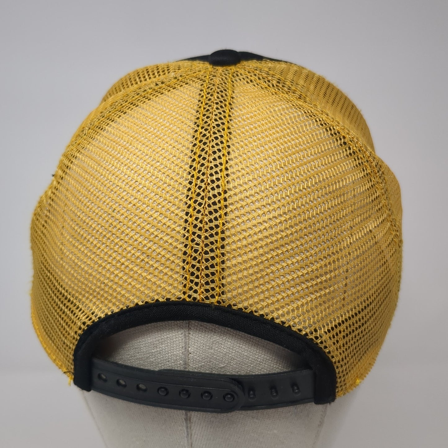 Beach Is Open Snapback Mesh Back Trucker Hat Black One Size Colorblock