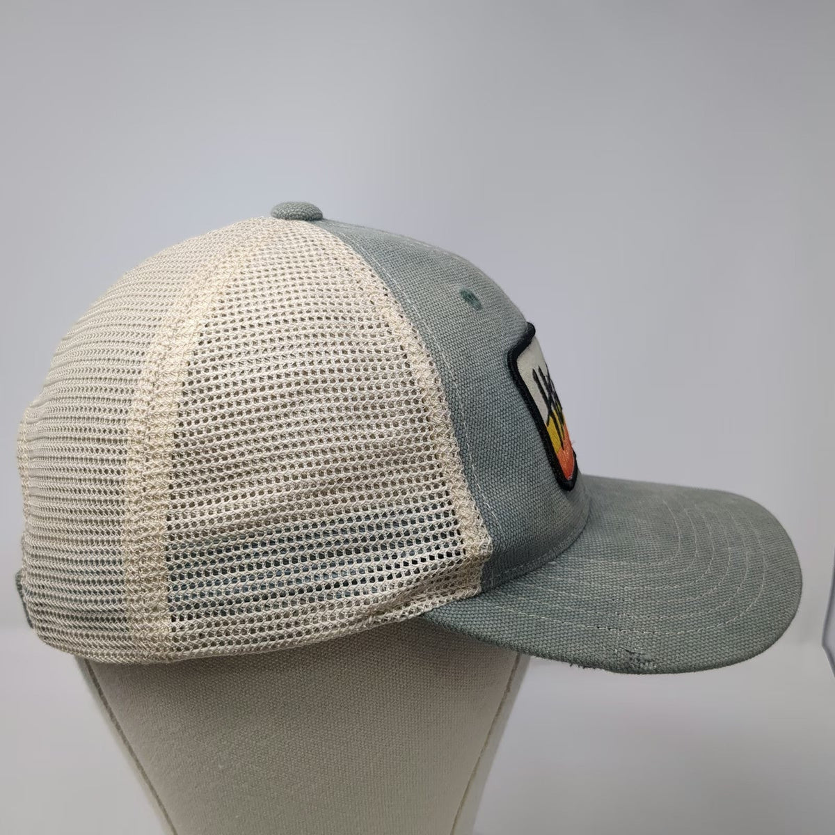 Howler Bros Baseball Cap Green Beige One Size Mesh Strapback Patch Graphic Hat