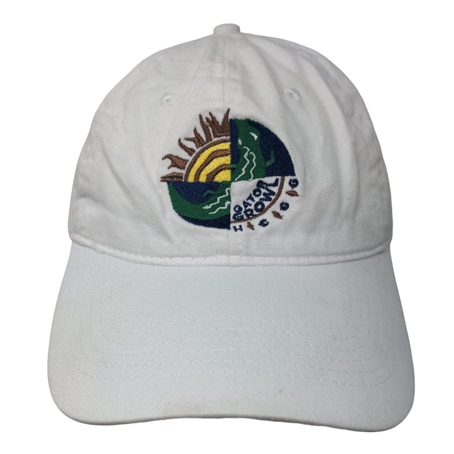Gator Growl HCGG Slideback Hat White One Size Embroidered 6 Panel