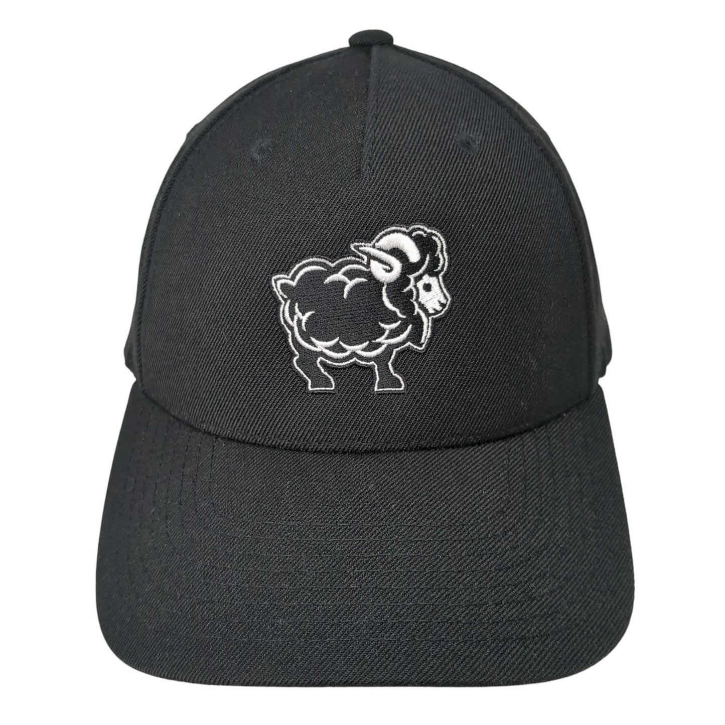 Sheep Snapback Hat Black One Size Adjustable Embroidered The Classics Yupoong