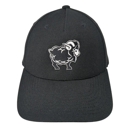 Sheep Snapback Hat Black One Size Adjustable Embroidered The Classics Yupoong