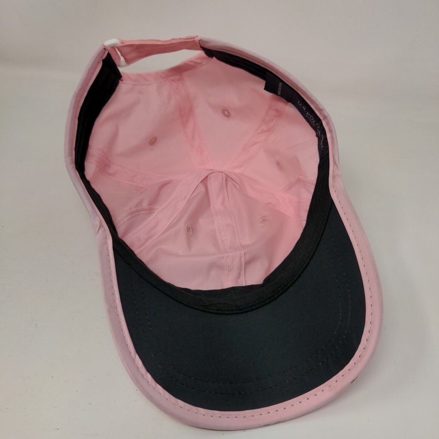 US Polo Assn. Strapback Hat Pink One Size Adjustable Embroidered Breathable