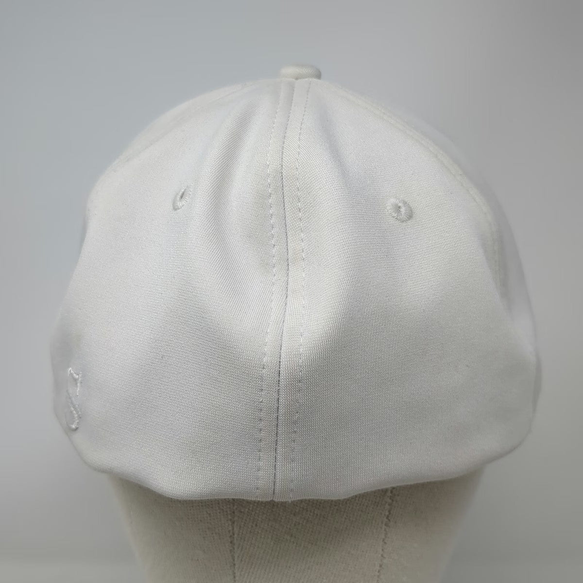 Smitty Baseball Cap White L Flexfit Tonal Logo Structured Athletic Stretch Hat