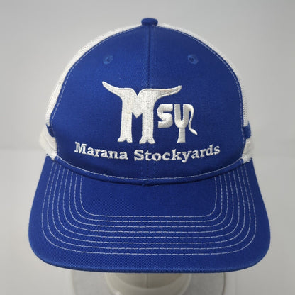 Marana Stockyards Snapback Trucker Hat Blue OS Adjustable Mesh Port Authority